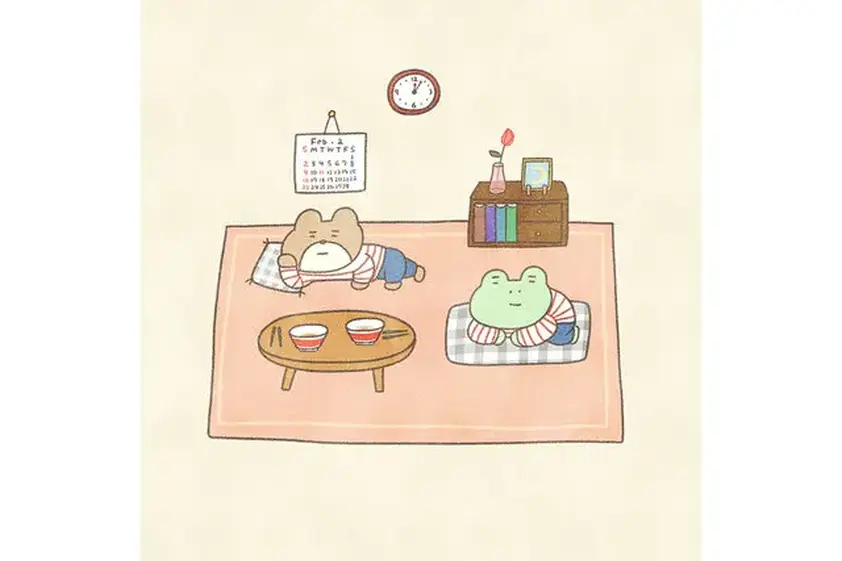 Ane♡ひめ.net キャラ♡フェスおともだち賞受賞 カエルさんとくまさん「眠気」 イメージ