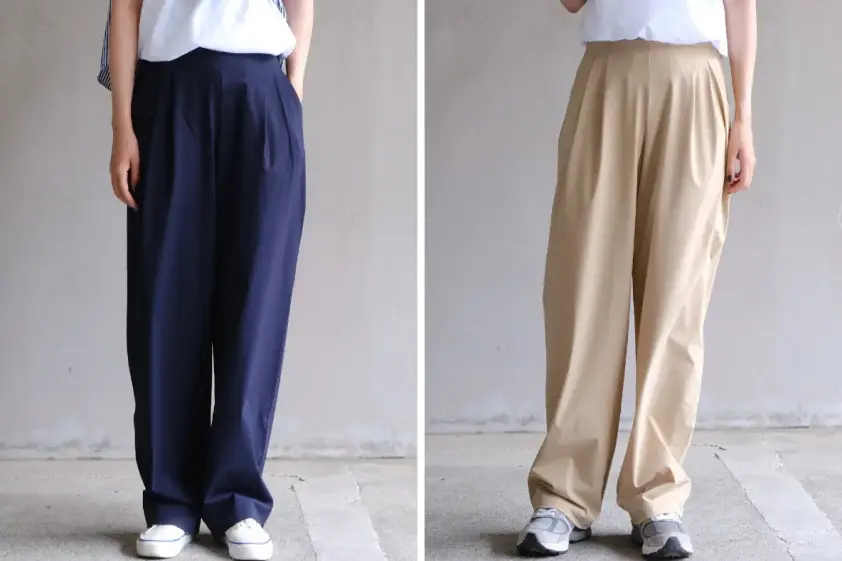 ユニクロ感謝祭初日にいちばん買ってよかったのは「風通しがいい&着回しやすいパンツ」。2色買いしちゃいました イメージ