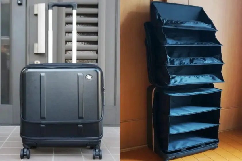 「パッキング面倒…」な人に朗報。荷造りと荷解きの手間がほとんどなくなるスーツケース。 イメージ